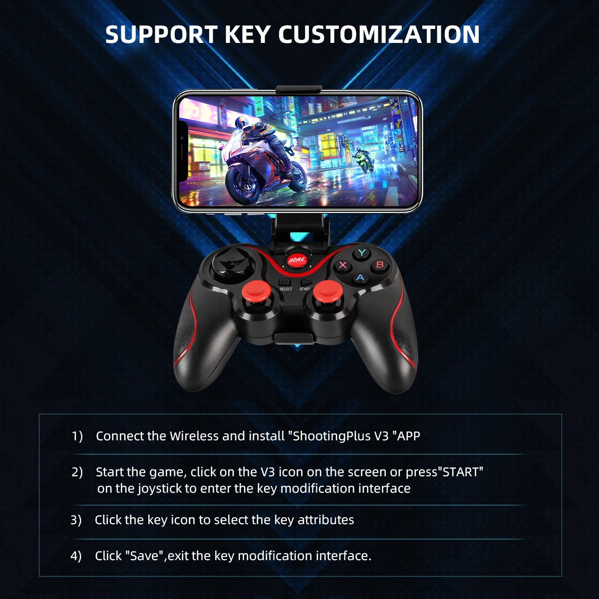 GAMINJA Wireless Bluetooth Gam - Tablet Gaming Accessories review and price