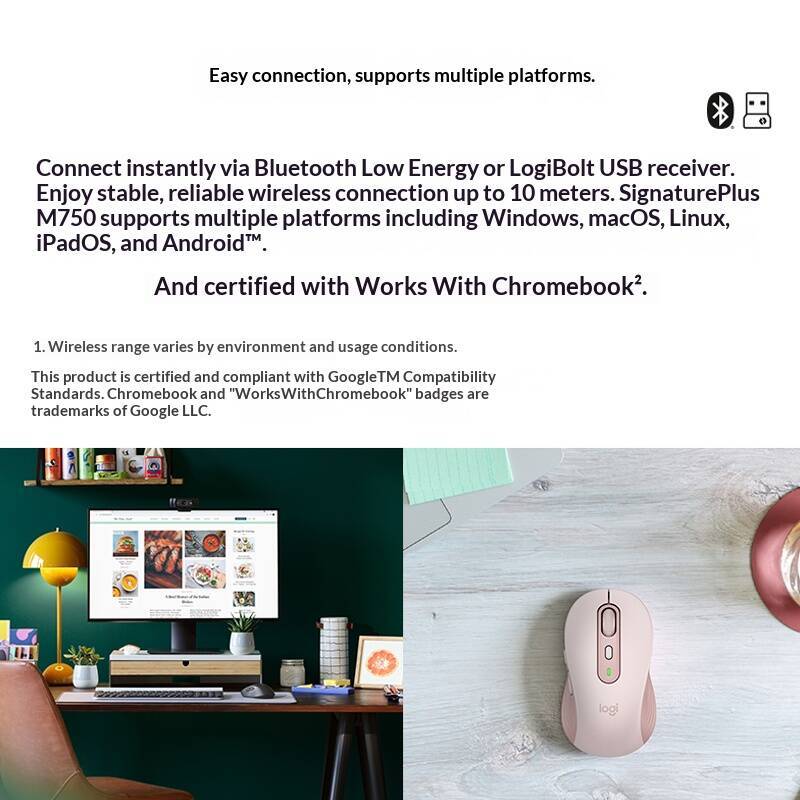 M750 Bluetooth Mouse Quiet Sil - Logitech Tablet Accessories review and price