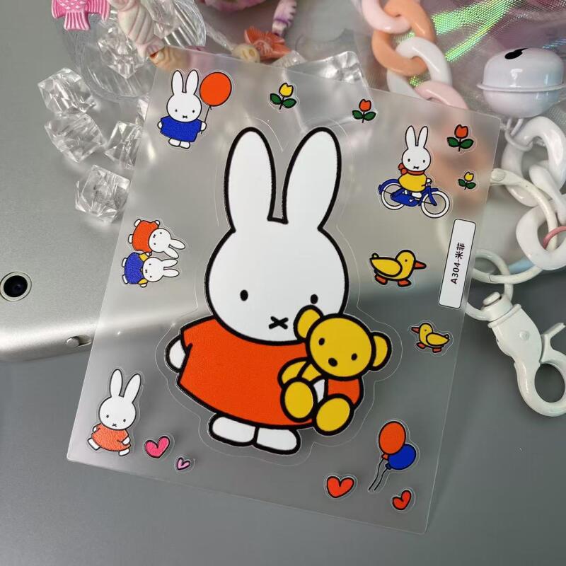 Cartoon Miffy 3D Stickers Cute - Tablet Accessories 3D Print review and price